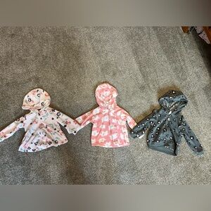 Set of Three Baby Hooded Jackets